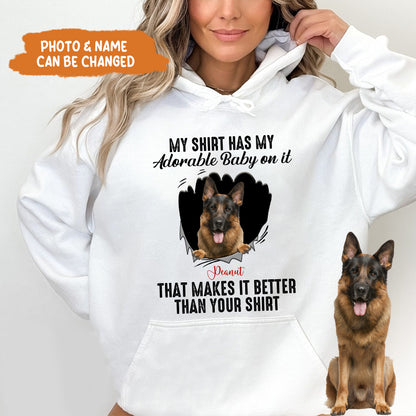 Petthouse | Personalized Dog My Shirt Has My Adorable Baby Shirt, Gift For Dog Lover Dog Dad Dog