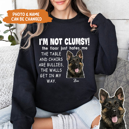 Petthouse | Custom Dogs I'm Not Clumsy The Floor Just Hates Me Shirt, Gift For Dog Dad, Dog Mom