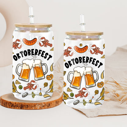 Petthouse | Oktoberfest Beer Festival Glass Can, Man Oktoberfest Beer Cup, Funny Oktoberfest Gift