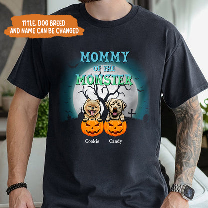 Petthouse | Personalized Dog Mom Monsters Halloween T Shirt, Dog Mommy Of The Monsters Dog Monster