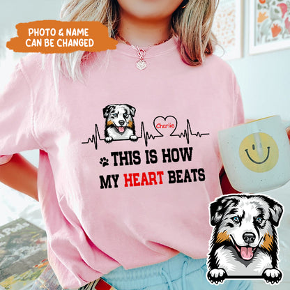 Petthouse | Custom Dog This Is How My Heart Beats Shirt, Fathers Day Shirt, Dog Dad Shirt