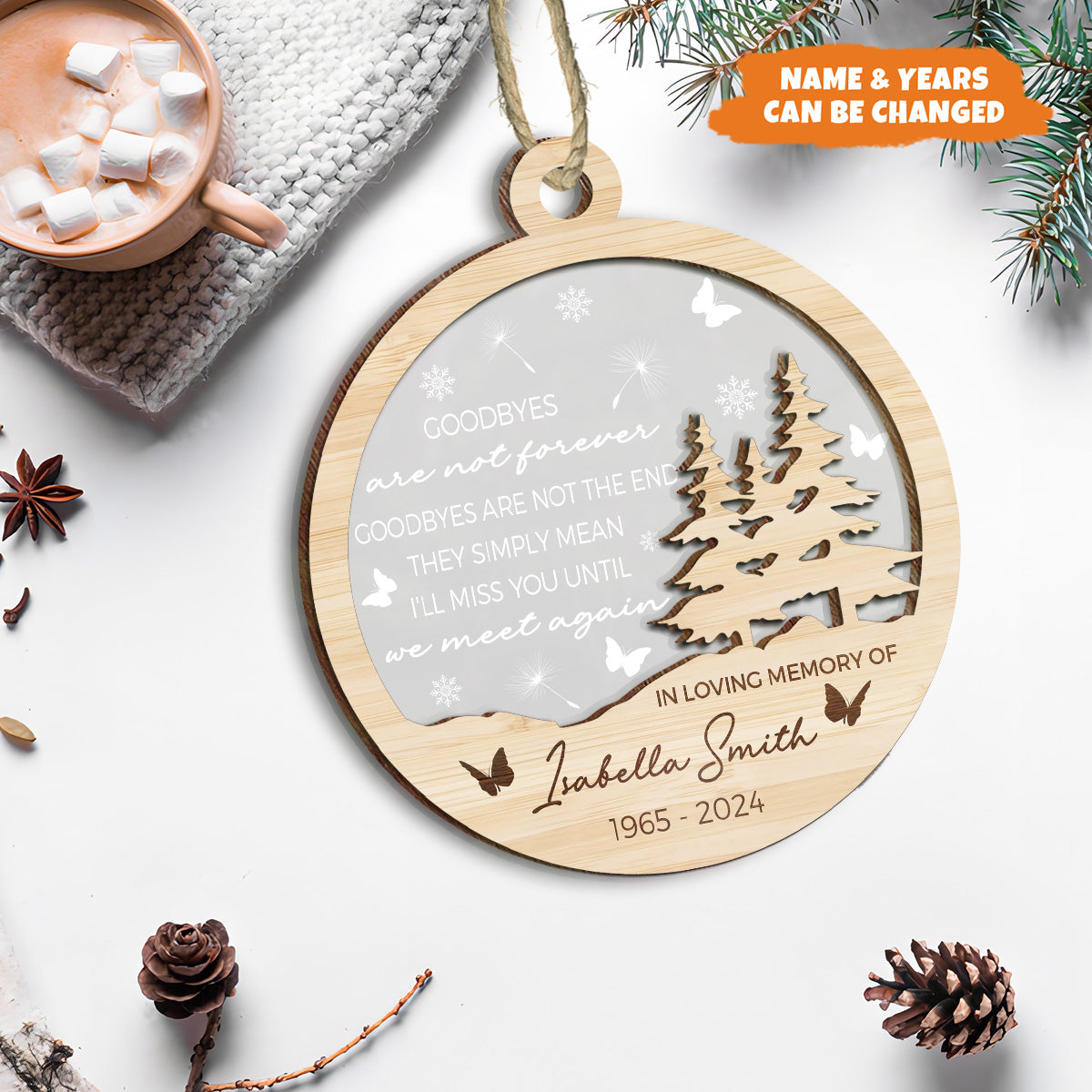 Petthouse | Personalized Memorial Ornament, In Loving Memory Christmas Ornament Gift, Remembrance Gifts