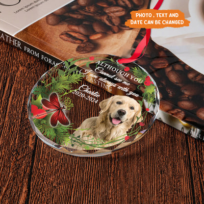 Petthouse | Customized Dog Photo Memorial Ornament, Memorial Dog Ornament, In Loving Memory