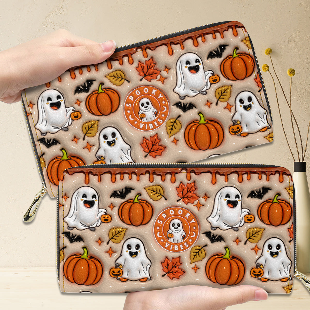 Petthouse | Ghost Halloween Handbag Wallet, Cute Ghost Bags, Trick Or Treat Halloween Bags, Spooky Fashion Accessory