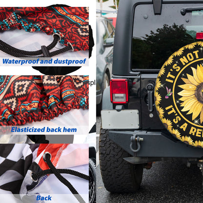 Petthouse | Jesus Faith Over Fear Spare Tire Cover God Jesus Christ Proud Usa Flag Sunflower Car Accessories