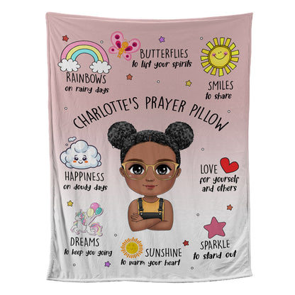 Petthouse | Personalized Prayer For Kid Fleece Blanket, To My Son Throw Blanket, Princess Nursery Travel Blanket