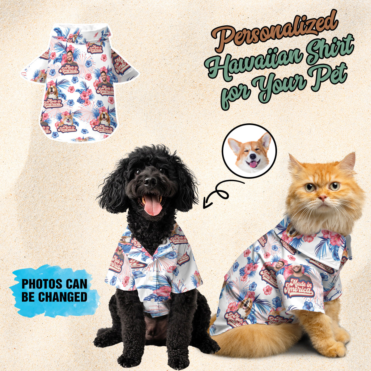 Petthouse | Custom Dog Hawaiian Shirt, Dog Made In America Shirt, Dog 4th Of July, Gift Dog Lovers