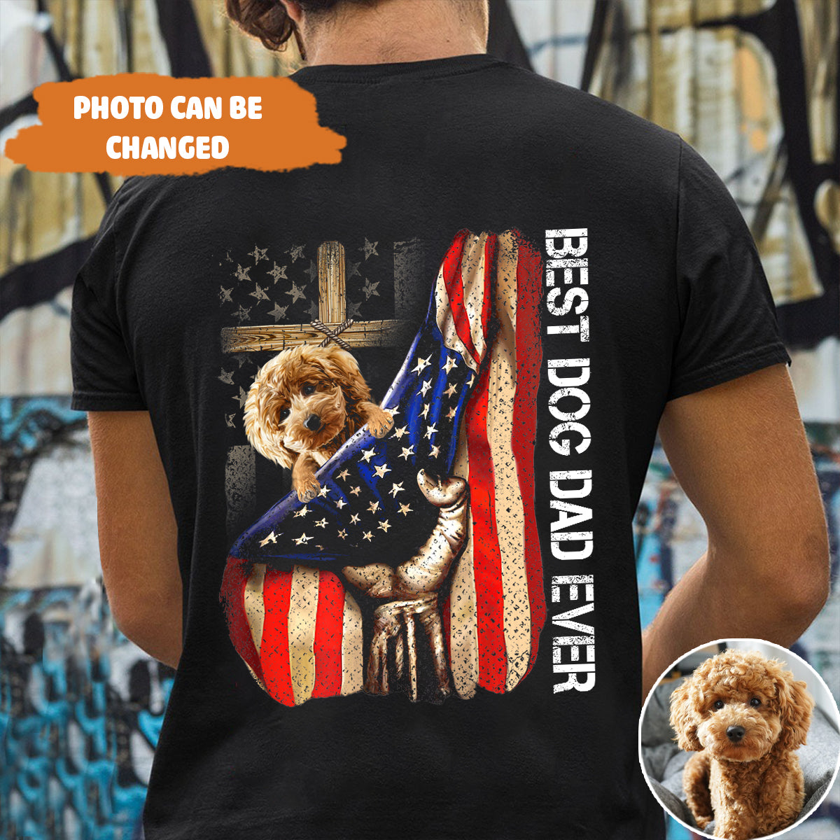 Petthouse | Personalized Dog Us Flag Happy Independence Day Shirt, Dog Dad American Pride Dog