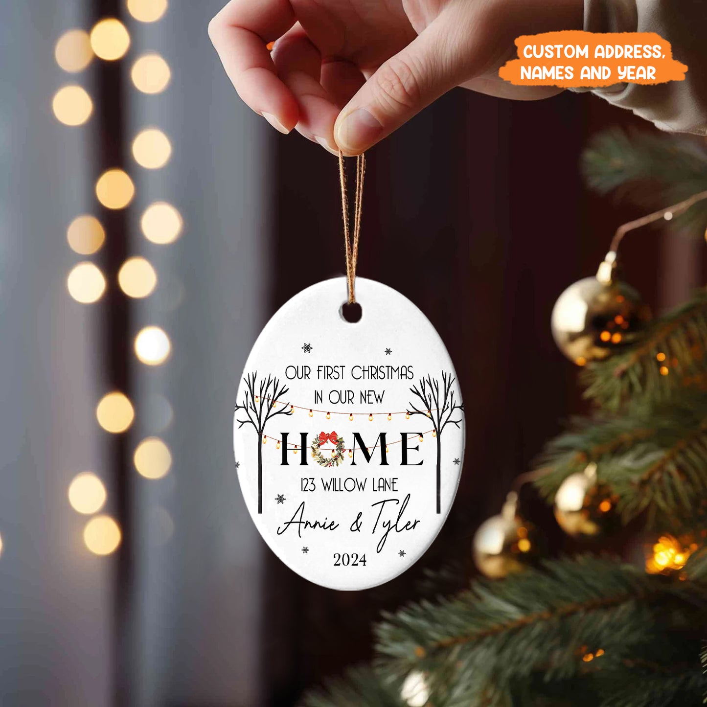 Petthouse | Personalized First Home Ornament 2025, New Home Ornament, Housewarming Gift, Christmas Gift