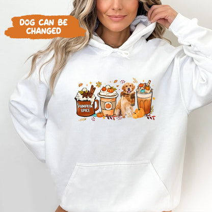 Petthouse | Personalized Dog Fall Vibes Shirt, Dog Fall Pumpkin Spice Latte, Dog Mom Fall Autumn