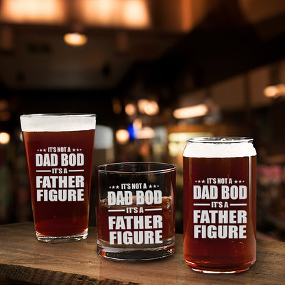 Petthouse | Best Dad, It's Not A Dad Bod It's A Father Figure Whiskey Glass, Gift For Dad