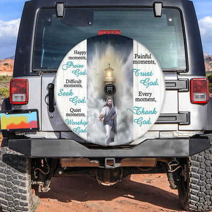 Petthouse | Jesus Farmhouse Style Spare Wheel Cover Jesus Christian Seasonal Spare Tire Cover