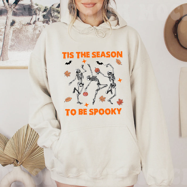 Petthouse | Dancing Skeleton Pumpkin It Shirt, Spooky Season Skeleton Shirt, Spooky Vibes Halloween