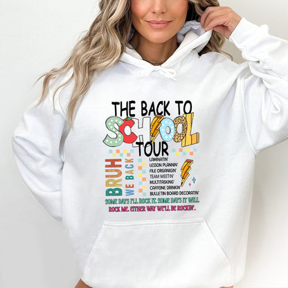 Petthouse | The Back To School Tour Shirt, Bruh We Back T Shirt, Teacher T Shirt, School Doodles