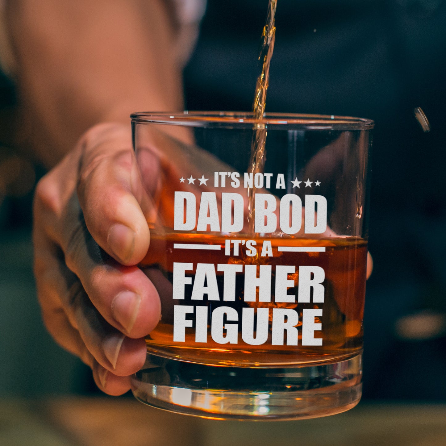 Petthouse | Best Dad, It's Not A Dad Bod It's A Father Figure Whiskey Glass, Gift For Dad