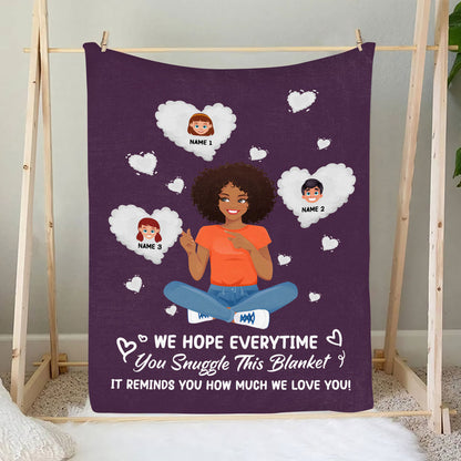 Petthouse | Personalized Happy Mothers Day Throw Blanket From Son & Daughter, How Much I Love You Blanket