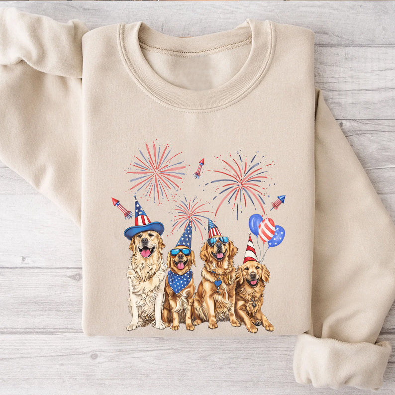 Petthouse | Golden Retriever 4th Of July Shirt, Independence Day Shirt, Dog Mom Fourth Of July