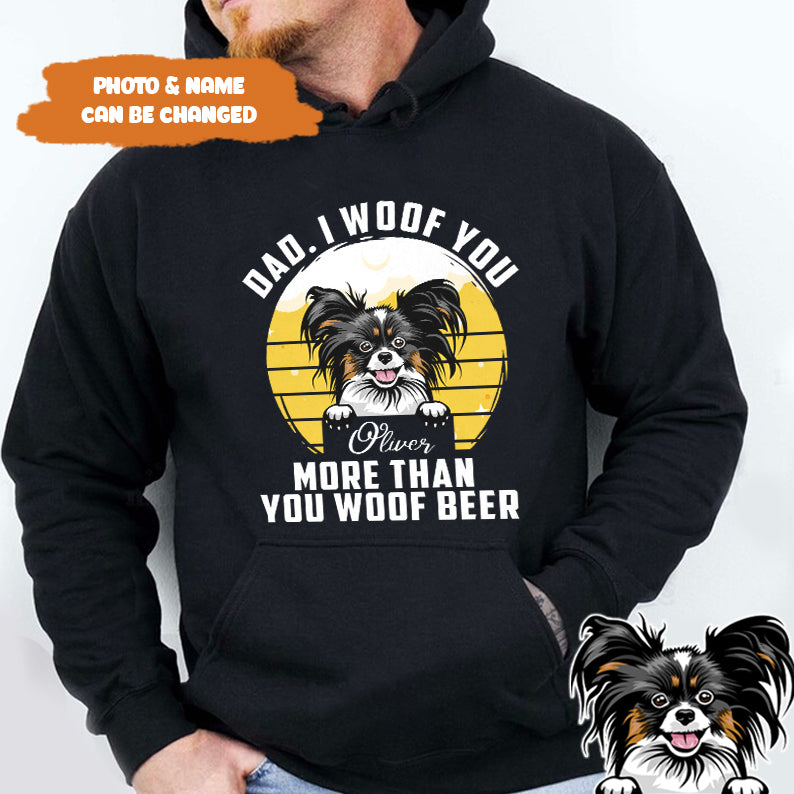 Petthouse | Personalized Dog Beer Dad I Woof You Shirt, Funny Gift For Dog Dad Dog Lover T Shirt