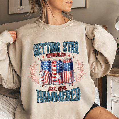 Petthouse | Getting Star Spangled Hammered Shirt, Independence Day Party In The Usa Shirt, 4th Of July