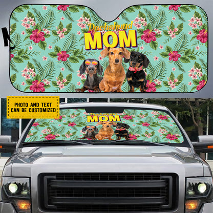 Petthouse | Custom Photo Dachshund Hawaii Car Sun Shade Windshield Dog Mom Sunshade For Car