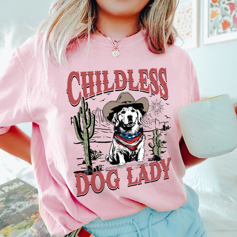 Petthouse | Childless Dog Lady Shirt, 2024 Childless Dog Women Shirt, Womens Power, Gift For Dog Loves