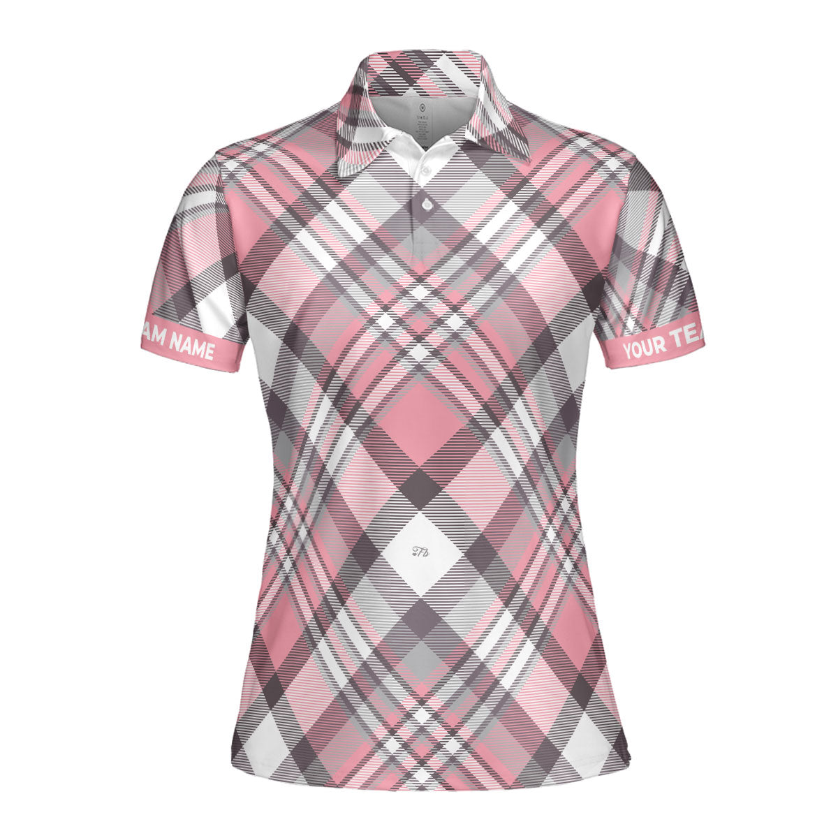 Petthouse | Customized Striped Pattern Women's Polo Style Pinky Stripes Birthday Gift Golfer Gift