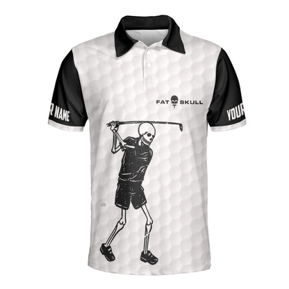 Petthouse | Customized Name Skeleton Golfer Polo Shirt Golf Halloween Horror Sports My Drinking Team Sport Shirt Golfer