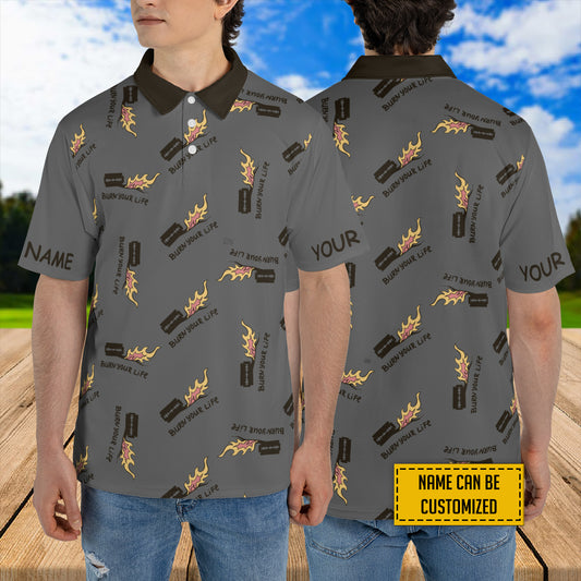 Petthouse | Customized Razor Blade And Fire Seamless Pattern Hawaiian Shirts Burn Your Life Beach Outfits