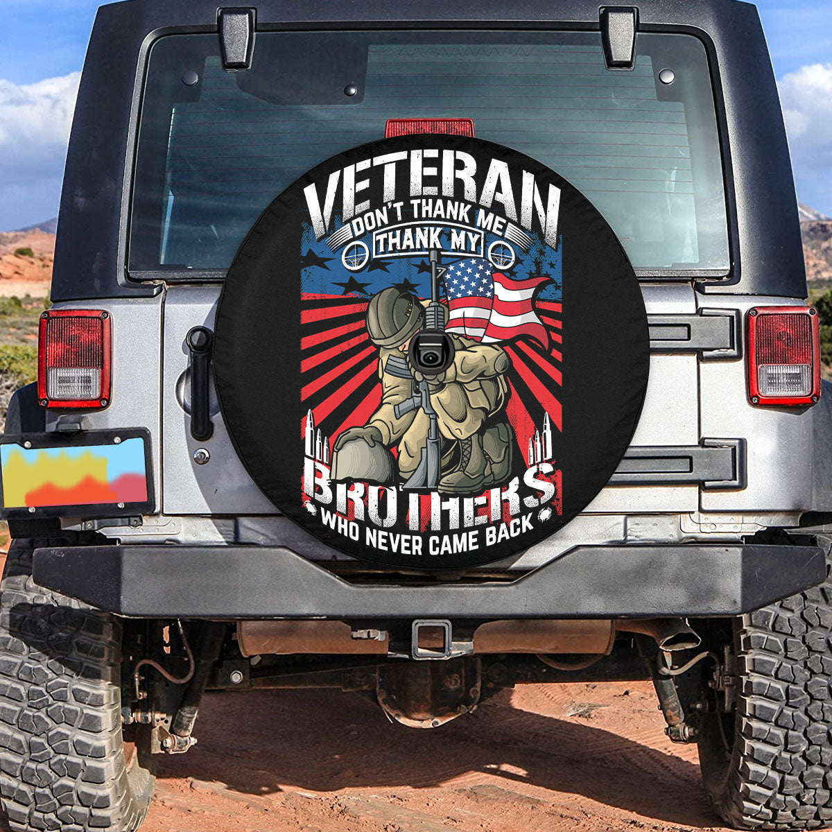 Petthouse | American Veteran Memorial Day Spare Tire Cover Veteran Soldier Army Military Car Accessories Truck Decor