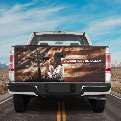 Petthouse | Jesus Praying Cross Tailgate Wraps For Trucks American Flag Truck Tailgate Wrap Independence Day Gift