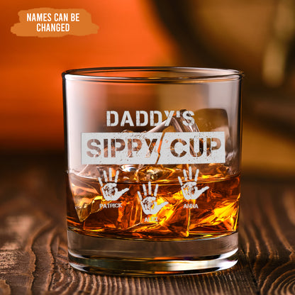 Petthouse | Custom Daddy's Sippy Cup Whiskey Glass, My Daddy's Sippy Cup, Gift For Dad, Husband