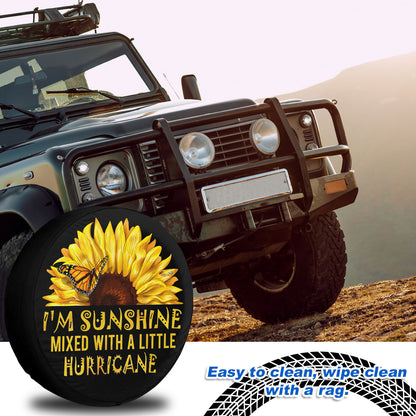 Petthouse | Sunflower Butterfly Spare Tire Cover I'm Sunshine Mixed With A Little Hurricane Wheel Cover Gift