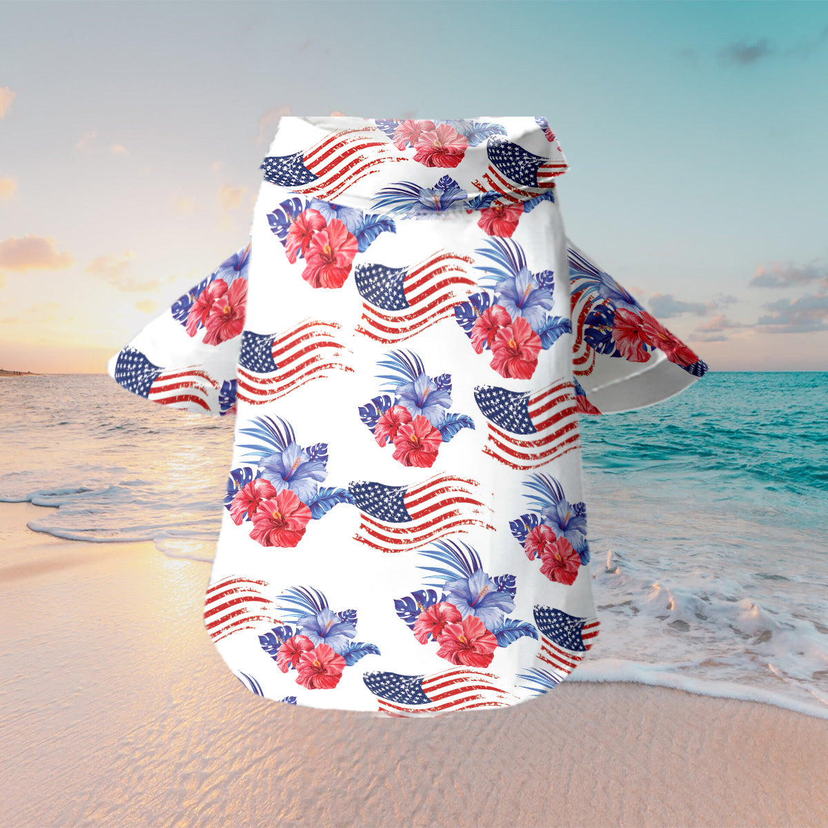 Petthouse | Custom Dog Hawaiian Shirt, Dog 4th Of July Independence Day, Dog Tropical Style Shirt