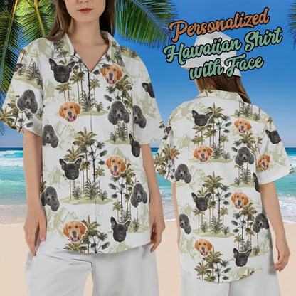 Petthouse | Custom Face Hawaiian Shirts Men Hawaiian Button Up Shirts, Summer Gifts Family