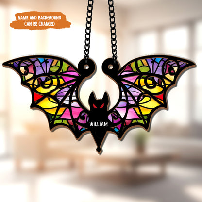 Petthouse | Custom Halloween Bat Suncatcher, Window Charm Home Decor, Spooky Bat Suncatcher, Bat Spooky