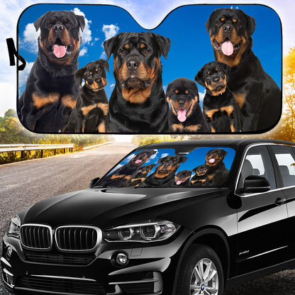 Petthouse | Rottweiler Car Sun Shade Windshield Foldable Car Shades For Front Windows Sunshade Dog