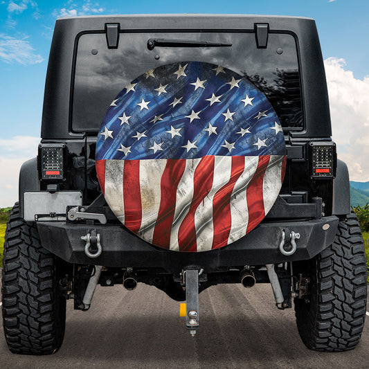 Petthouse |  American Flag Vintage Tire Covers, 3d Usa American Flag Spare Tire Cover, Decor Car