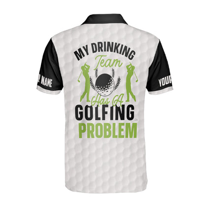 Petthouse | Customized Name Skeleton Golfer Polo Shirt Golf Halloween Horror Sports My Drinking Team Sport Shirt Golfer