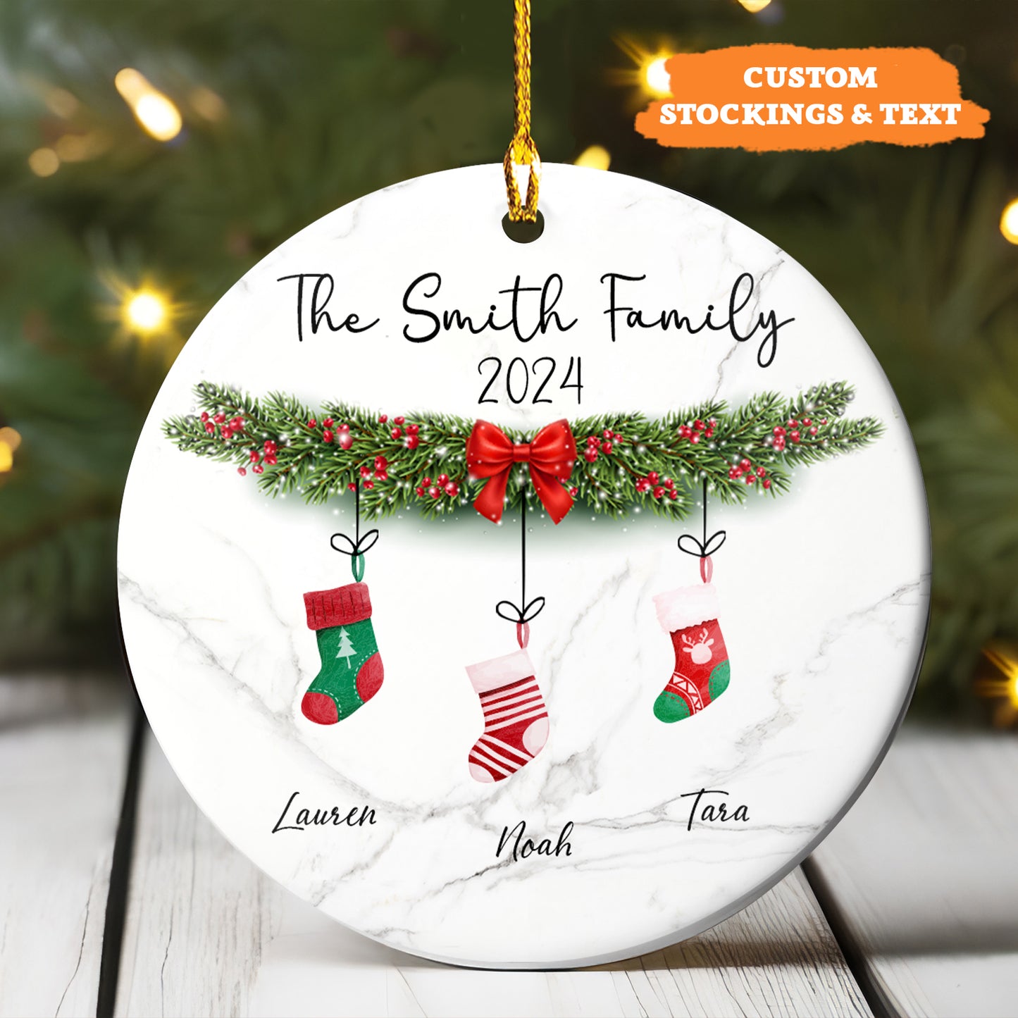 Petthouse | Personalized Family Christmas Ornament, Family Stocking Ornament, New Family Christmas Gift 2025