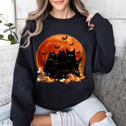 Petthouse | Cat Halloween Classic Tshirt, Spooky Halloween, Halloween Cat Shirt, Cat Lovers