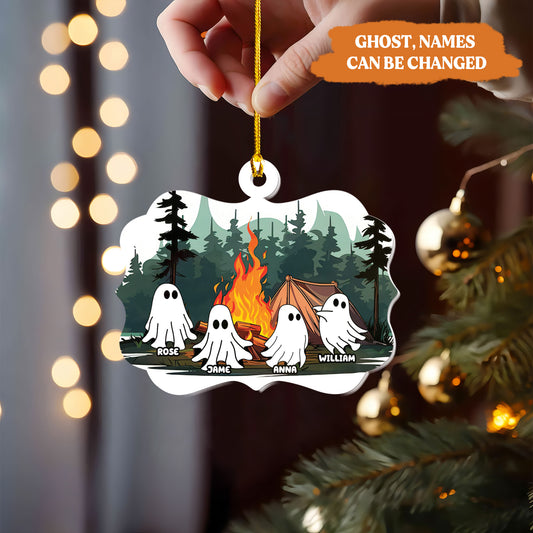 Petthouse | Custom Halloween Ghost Family Ornament, Halloween Tree Ornament, Halloween Gift, Cute Ghost