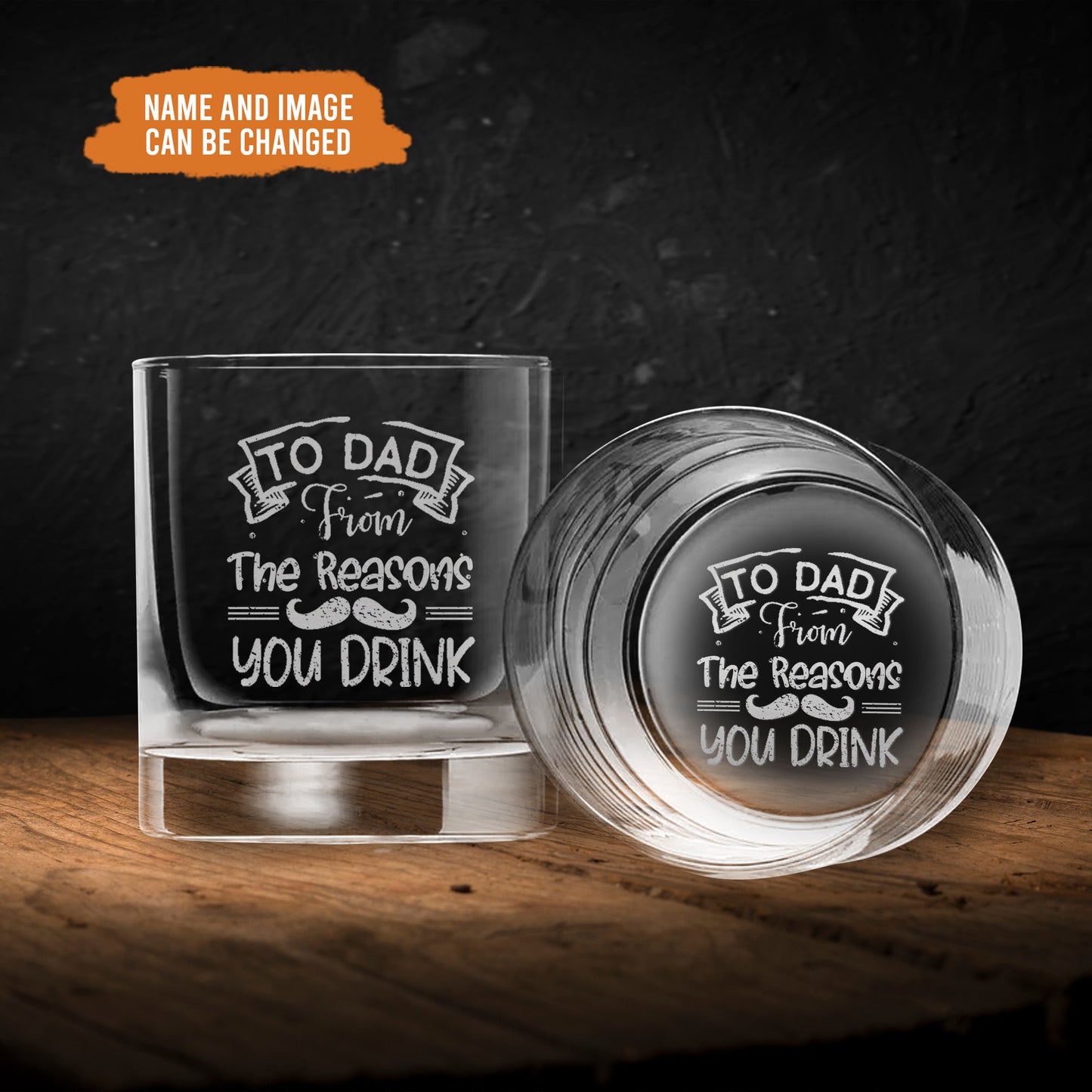 Petthouse | Personalized To Dad From The Reasons You Drink Dog Dad Whiskey Glass, Present For Dad