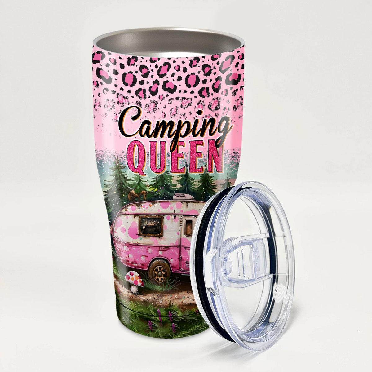 Petthouse | Camping Queen Tumbler, Camping Tumbler Gift, Camper Gift For Girls, Camping Queen, Mother Gift