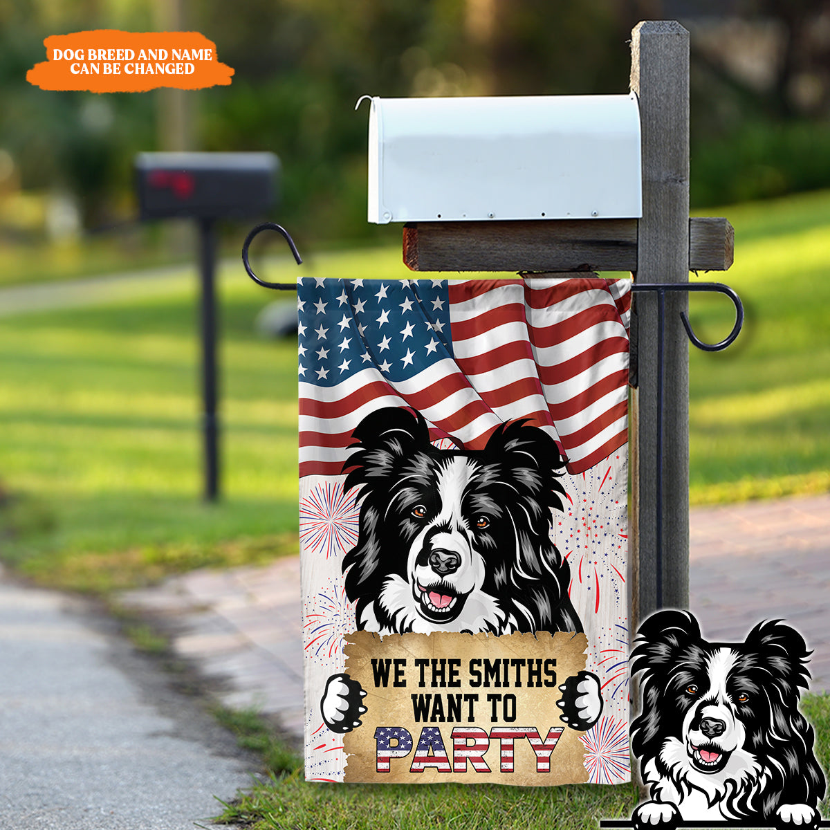 Petthouse | We Want The Party 4th July Personalized Flag, Dog Independence Day Flag, Patriotic Dog Flag