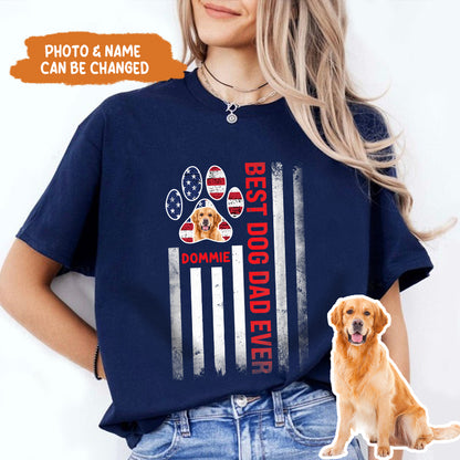 Petthouse | Custom Dog Dad Dog Dad Shirts, Independence Day Lover Dog Shirt Father's Day Tshirt