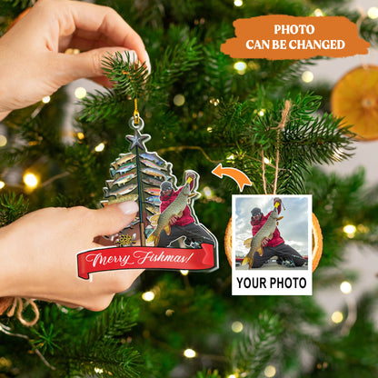 Petthouse | Personalized Fishing Christmas Ornament, Merry Fishmas, Proud Fisherman, Fish Species