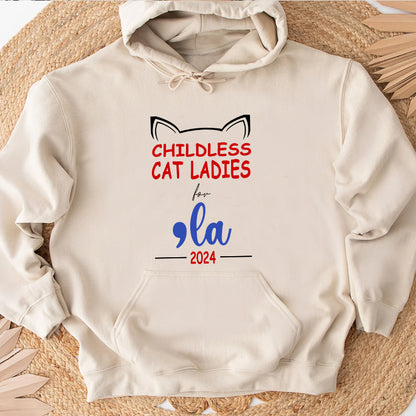 Petthouse | Cat Ladies For Comma La 2024 Shirt, Childless Cat Ladies Shirt, Cat Mom, 2024 Blue Madame