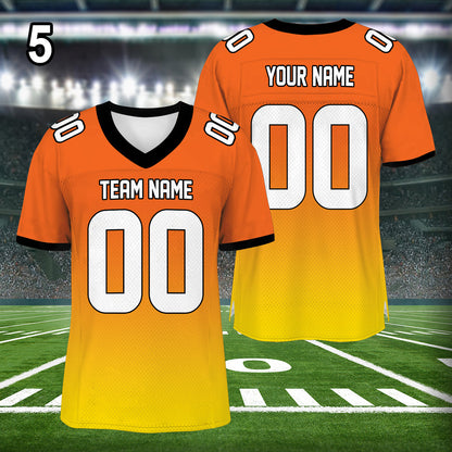 Petthouse | Custom Football Team Jersey Shirt, Personalized Football Jersey, V-neck Short Sleeve Jersey Shirt, Football Jerseys