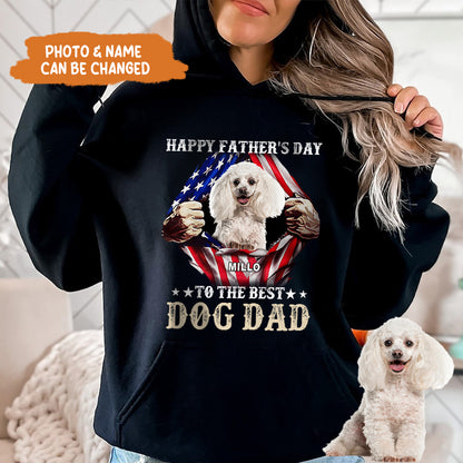 Petthouse | Personalized Happy Father's Day To The Best Dog Dad Independence Day Shirt, Gift Dad