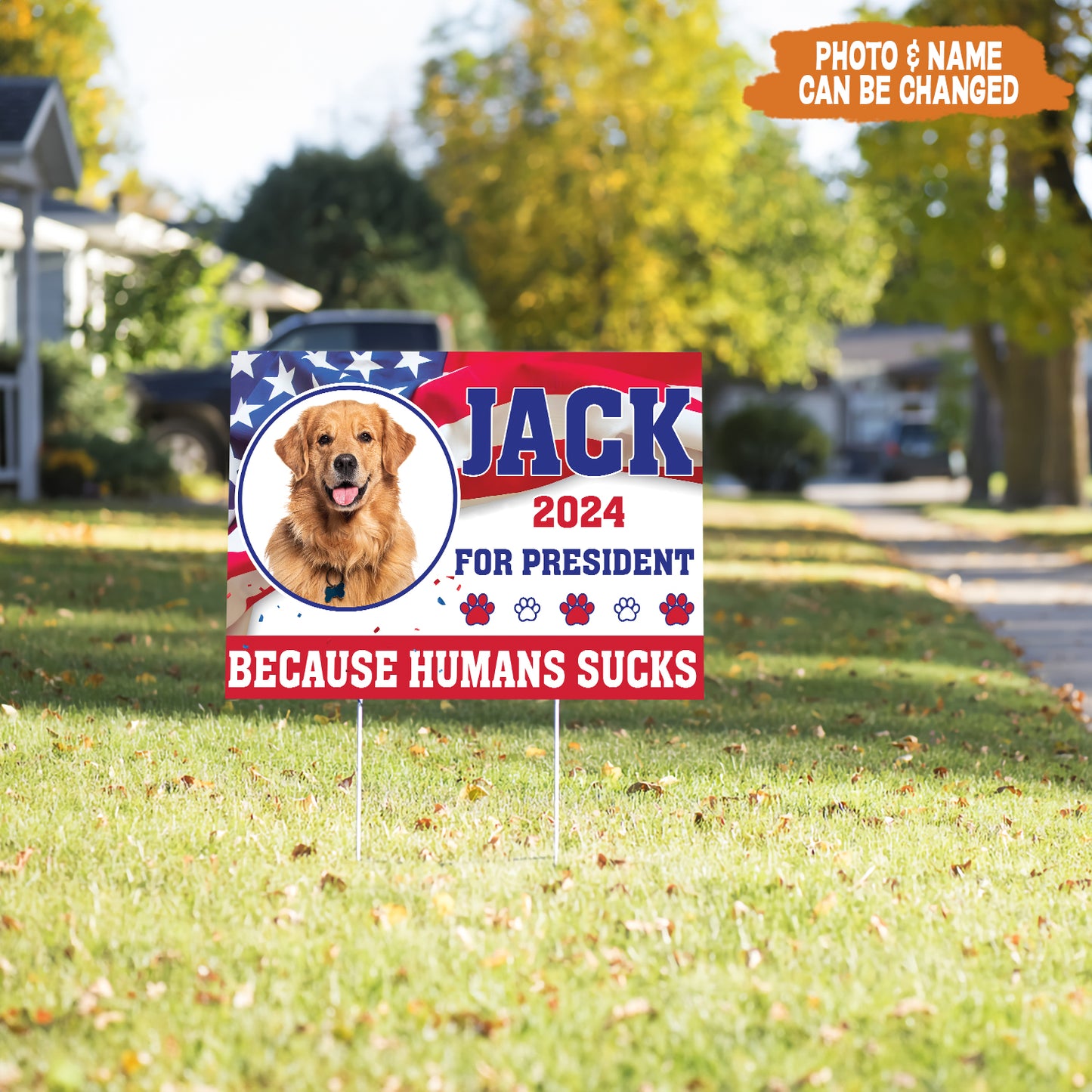 Petthouse | Funny Dog Yard Sign, Personalized Yard Sign, American Dog 2024, Dog Lover Gift